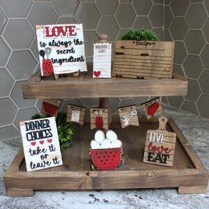 Handmade Tiered Tray Decor - Live Love Eat